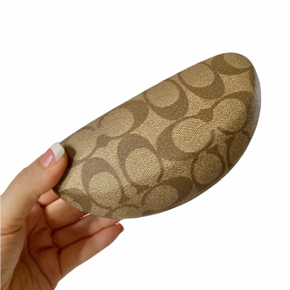 COACH Tan & Khaki Signature Hard Sunglasses Case